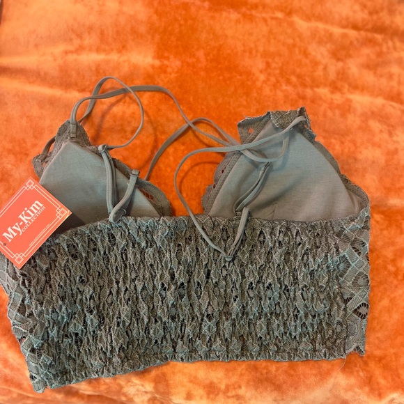 Light Teal Crochet Bralette - Picture 2 of 4